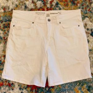 Sonoma Boyfriend Denim Short White Sz 8